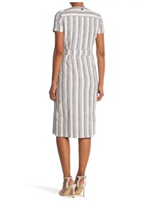 BARBOUR Dover Robe tissée à manches courtes à col en V