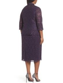 Alex Evenings Robe de cocktail en dentelle avec veste