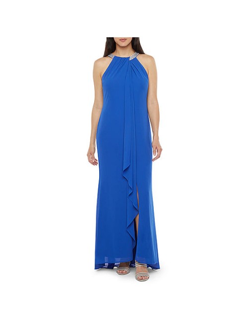 Robe de soirée ornée sans manches RM Richards